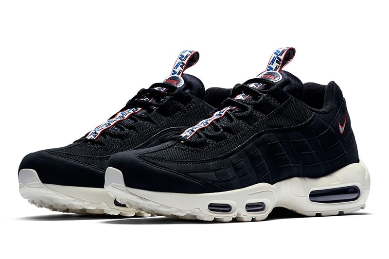 シュータンにストラップが施された Nike Air Max 95 が新たな3色で登場 ナイキ エア マックス ハイプビースト ブラック ホワイト レッド プルタブ airmax
