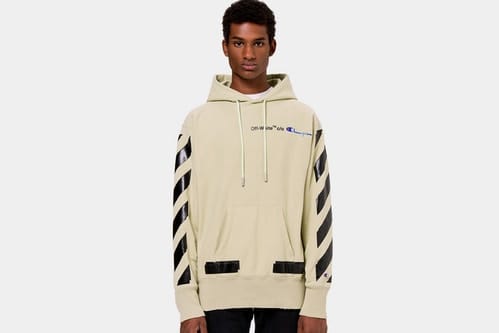 話題の Off-White™ x Champion によるコラボアイテムの数々が遂に発売開始