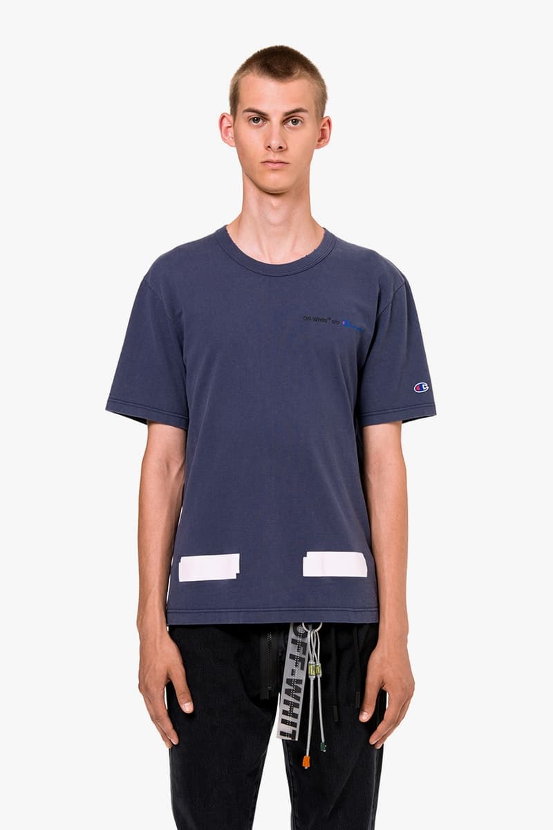 話題の Off-White™ x Champion によるコラボアイテムの数々が遂に発売開始