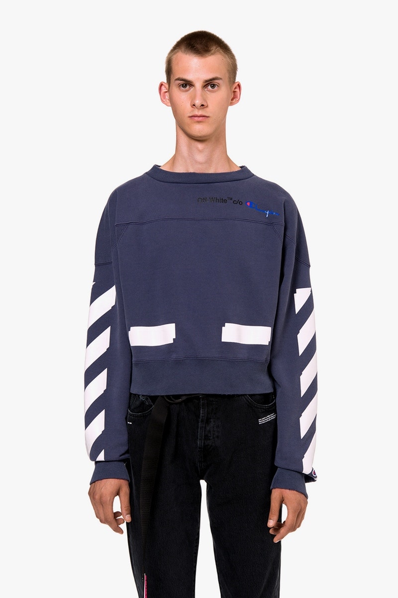 話題の Off-White™ x Champion によるコラボアイテムの数々が遂に発売開始