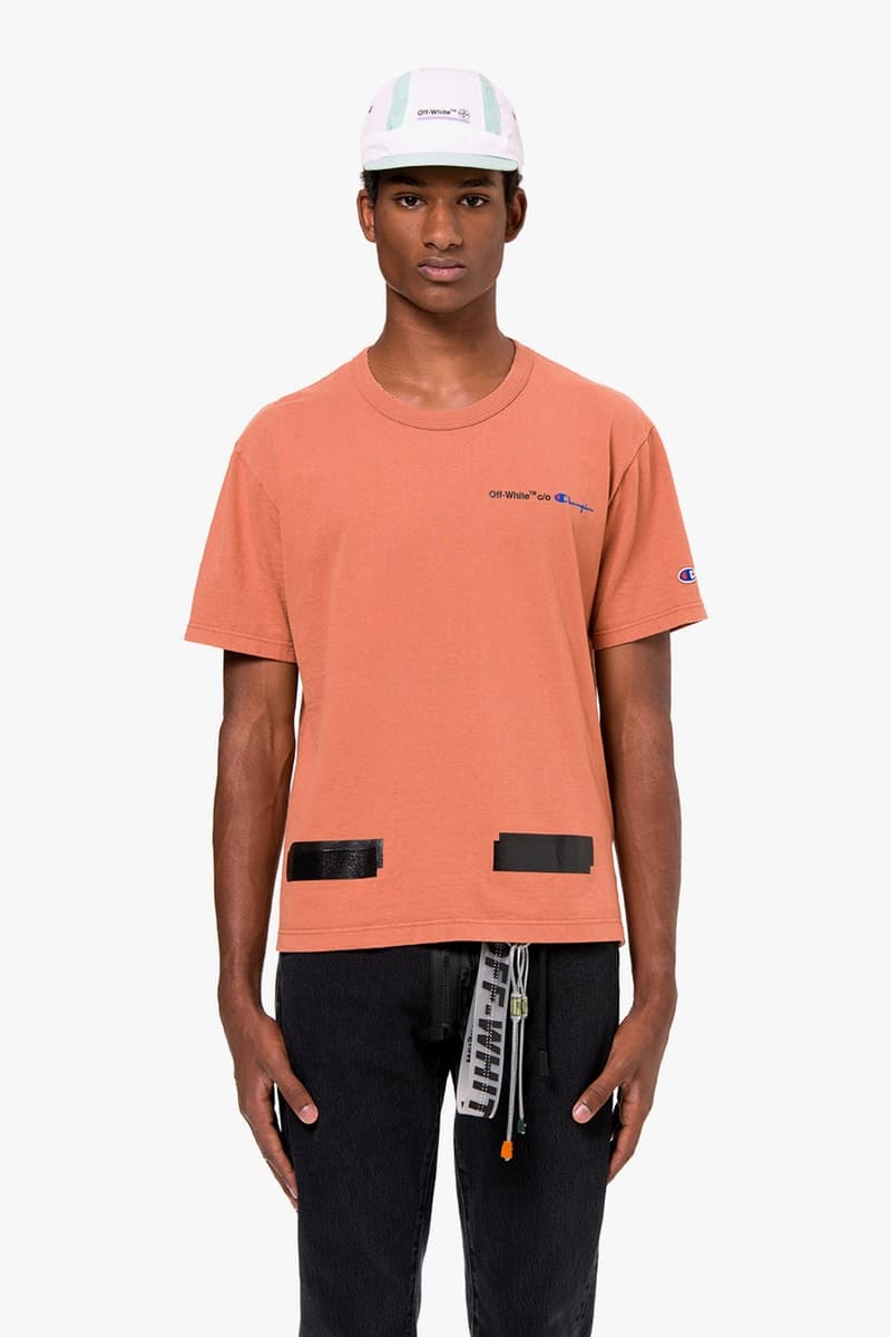 話題の Off-White™ x Champion によるコラボアイテムの数々が遂に発売開始