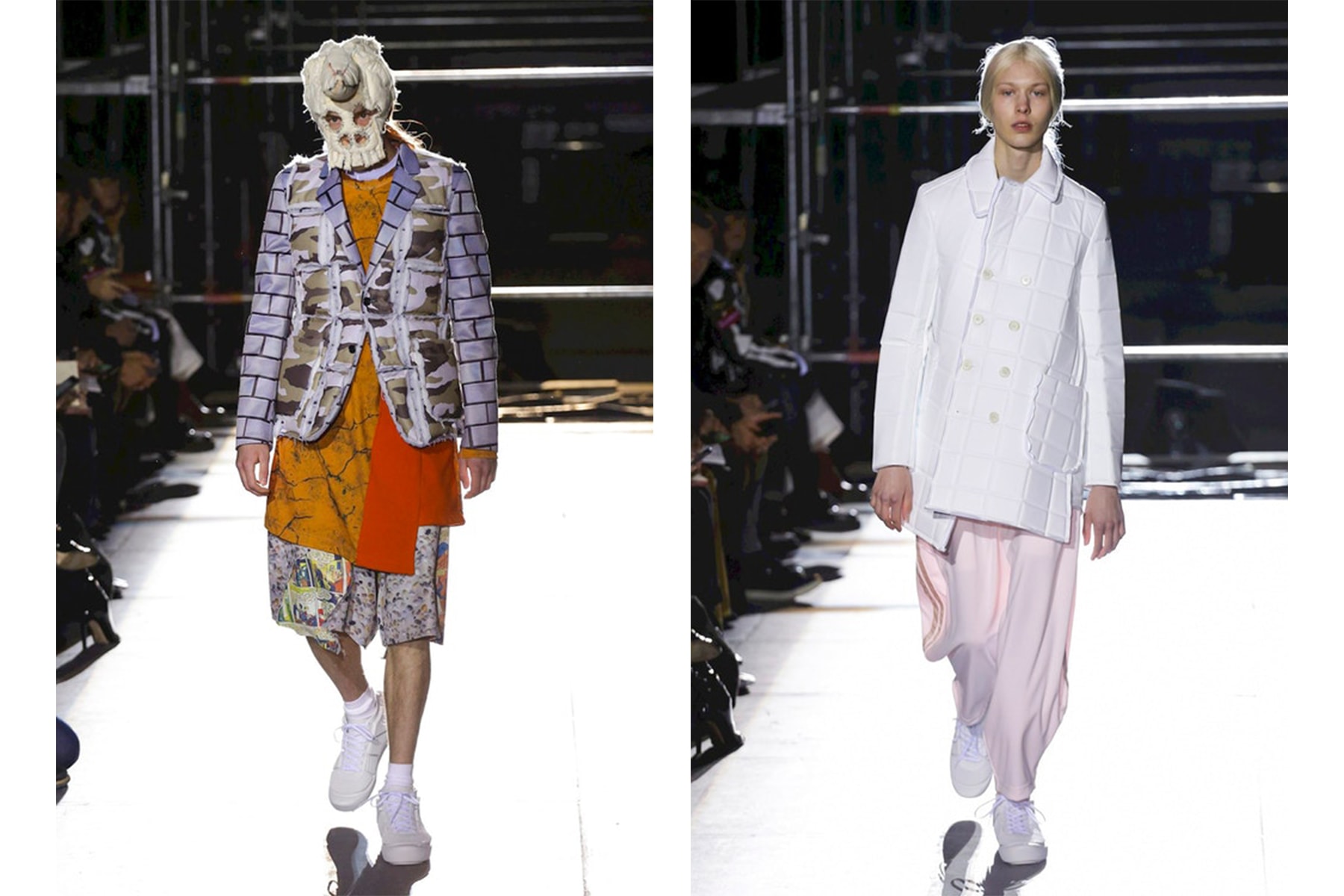 HYPEBEAST が選ぶ Paris Fashion Week: Men's 2018年秋冬ベストルック Day 4 〈Junya Watanabe MAN〉や〈COMME des GARÇONS HOMME PLUS〉の登場に加え、この日は非公式スケジュールで〈Vetements〉も単独ランウェイを開催  2018年秋冬のパリファッションウィーク・メンズ4日目は、いよいよ後半戦に突入。この日の先陣を切ったのは、日本が誇るメンズウェアブランド〈Junya Watanabe MAN（ジュンヤ ワタナベ マン）〉。「株式会社コムデギャルソン」の取締役副社長を兼任するデザイナー・渡辺淳弥は、今季のパートナーに〈The North Face（ザ・ノース・フェイス）〉、〈Canada Goose（カナダ グース）〉、〈Karrimor（カリマー）〉といったアウトドアの名門を招聘。また、この日は〈COMME des GARÇONS HOMME PLUS（コム デ ギャルソン・オム プリュス）〉も登場し、不可思議なテキスタイルと様変わりな被り物で観衆を呆気に取ったほか、スニーカーヘッズたちの間では〈Nike ACG（ナイキ ACG）〉とのコラボモデルに一際注目が集まった。  さらに、公式スケジュールではないものの、この日は〈Vetements（ヴェトモン）〉も単独でランウェイを開催。ストリート＆オーバーサイズというDemna Gvasalia（デムナ・ヴァザリア）の真骨頂の中でも、最新コレクションではスカーフと壊滅的なミリタリーパンツの提案が非常に印象的に映った。  『HYPEBEAST』編集部の独断と偏見でピックアップした4日目のベストルックは、上のフォトギャラリーから。あわせて、数あるランウェイをハイライト形式でまとめた2018年秋冬シーズンの各都市の日別ベストルックは、以下からご確認を。
