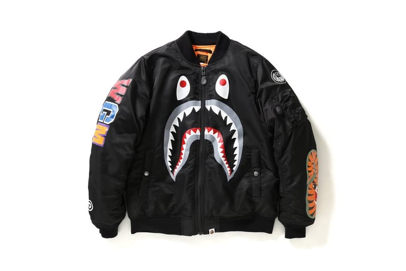 BAPE® より防寒性とデザイン性を兼備した SHARK MA-1 がリリース ベイプ A BATHING APE® ア ベイシング エイプ MA-1 MA1 エムエーワン ジャケット シャーク シャークジャケット WGM hypebeast