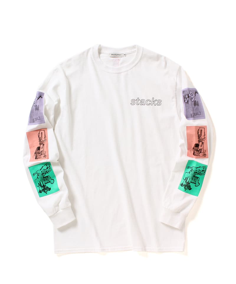 BlackEyePatch の ZINE『stacks』にフックしたポップアップが開催決定 舞台となる『ビームスT 原宿』では『stacks』に参加したアーティストの作品の展示販売とともに別注アイテムも発売 ヒップホップをはじめとする様々なカルチャー的背景を持ち、“東京”をテーマとしたアパレル展開をはじめ、様々な活動を行っている〈BlackEyePatch(ブラックアイパッチ)〉。昨年は、ストリート発のブランドとして「Amazon Fashion」主催の“AT TOKYO”にも参加したことでも脚光を浴びたが、その〈BlackEyePatch〉が『ビームスT 原宿』でポップアップを開催する。 昨年末に同レーベルがリリースしたZINE2冊のうち、世界各国のアーティストのアートワークをオムニバス形式で収録した『stacks Issue 1』をテーマとした本展では、参加アーティストの作品の展示販売に加え、彼らのアートワークをパーカやTシャツ、ロンT、キャップに落とし込んだ別注アイテムを発売されるとのことだ。 ありふれたアートTシャツとは一線を画し、ストリート色もしっかりと押し出されたコレクションは購入の価値あり。会期は1月26日(金)~2月4日(日)となっているので、お近くの際は是非、足を運んでみてはいかがだろうか。参加アーティストの一覧は、こちらから。 あわせて、『stacks Issue 1』とともにリリースされ、グレート・ザ・歌舞伎町をフィーチャーした一冊『RED EYE BLACK CAT』も今一度プレイバックしておこう。
