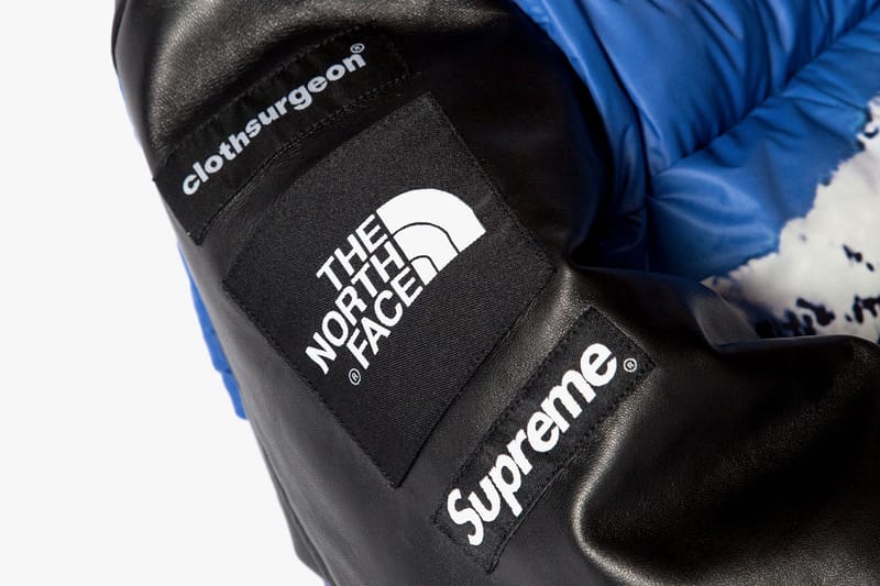 Supreme x The North Face の雪山ブランケットを用いた世界に1着しかないダウンMA-1ジャケットをチェック