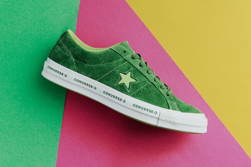 Converse One Star よりミッドソールにロゴをあしらった新色3色が登場 コンバース ワンスター スエード ピンク　グリーン バニラ hypebeast スニーカー 