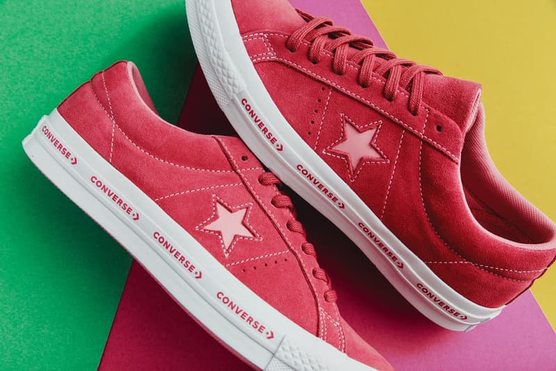 Converse One Star よりミッドソールにロゴをあしらった新色3色が登場 コンバース ワンスター スエード ピンク　グリーン バニラ hypebeast スニーカー 