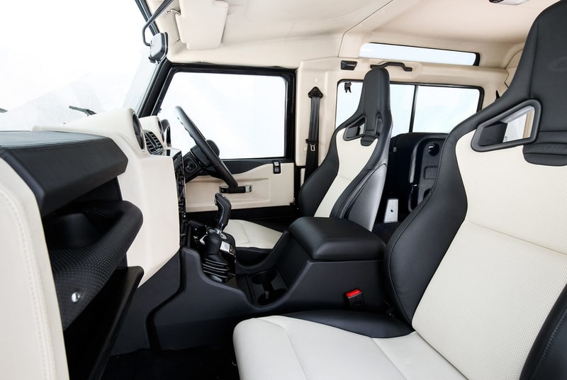 Land Rover より特別仕様に変貌を遂げた創立70周年記念モデル Defender Works V8 がリリース 強靭なV8エンジンや高級インテリアを搭載した史上最強の新モデルは限定150台 Defender ディフェンダー Land Rover ランドローバー Recaro レカロ Mercedes-Benz メルセデス・ベンツ Gクラス Ford フォード Mustang マスタング HYPEBEAST ハイプビースト