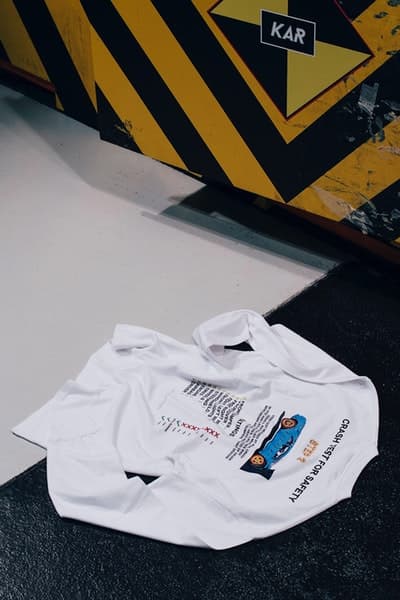 L’Art De L’Automobile が衝突実験をモチーフにした期間限定エキシビジョンを開催 安全性チェックシート&テストカーのグラフィックプリントなどを用いた限定アイテムが登場予定 SSENSE エッセンス Ferrari フェラーリ Arthur Kar アチュール・カー L’Art De L’Automobile ラート ド ロートモービル Crash Test 衝突実験 ロングスリーブTシャツ キーチェーン ステッカー HYPEBEAST ハイプビースト