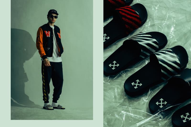 Feature Sneaker Boutique よりリラックスムードが漂う Off-White™️ の最新エディトリアルが到着 〈Off-White™️〉2017年ホリデーコレクションのキーピースを大人仕様のスタイリングにアレンジ Virgil Abloh ヴァージル・アブロー HYPEBEAST Magazine オフホワイト Feature Sneaker Boutique フューチャー スニーカー ブティック スタジャン ハワイアンシャツ クロスアローロゴ インダストリアルロゴ リラックスパンツ スライダー スリッポン キャップ HYPEBEAST ハイプビースト