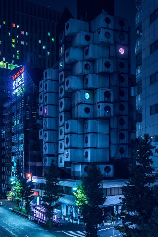 『ブレードランナー』の世界観で切り取られたSF感満載の景色 見慣れた夜の東京と著名建築に対して新たな視点をもたらす日本人必見のフォトセット 江戸東京博物館 フジテレビ 本社ビル スーパードライホール 東京ビッグサイト