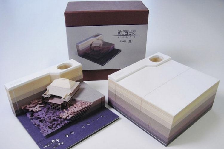 使うと徐々に清水寺が現れるアーティスティックすぎるメモ帳が売切続きの人気っぷり 清水寺 メモ帳 メモブロック 浅草寺 雷門 大阪城 東京タワー ピアノ バイオリン メモ 付箋 レーザーカット 3D 大阪 デザイン hypebeast
