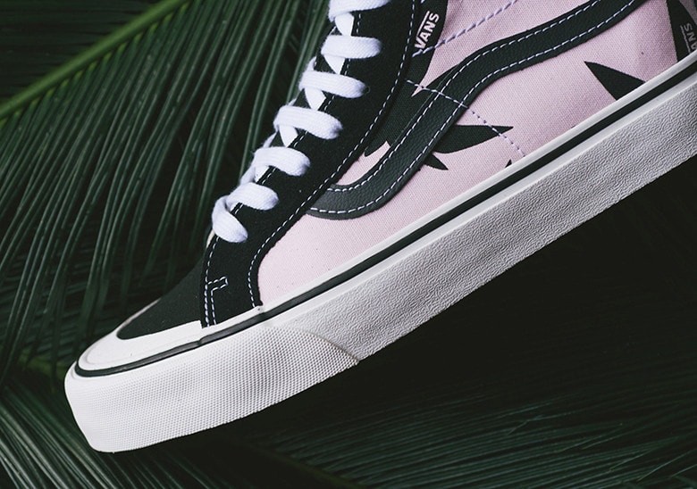 Vans よりトロピカルなリーフ柄を纏った Sk8-Hi がリリース ヴァンズ ピンク リーフ　パーム パルム 葉っぱ トロピカル 夏 palm leaf hypepebast