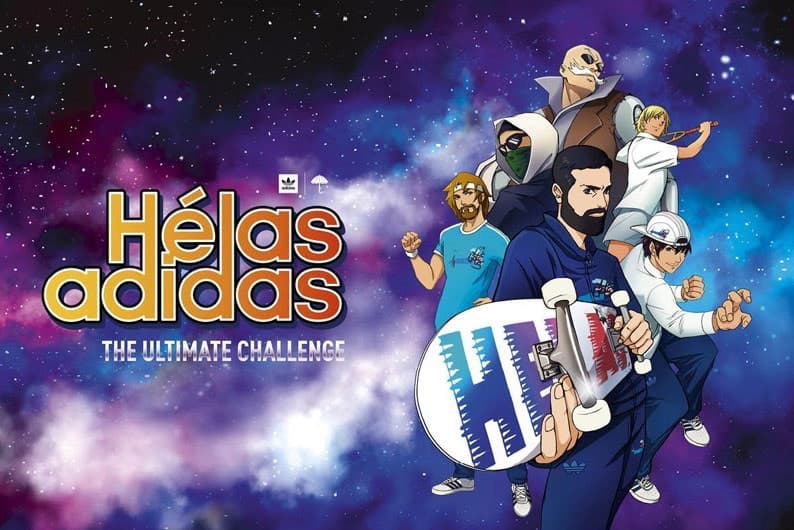 Hélas x adidas Skateboarding よりアニメ風ビジュアルを採用したカプセルコレクションが登場 国民的アニメ/漫画『ドラゴンボール』とのコラボに便乗したルーカス・プイグの粋なビジュアルに注目 Palace パレス スケーター Lucas Puig ルーカス・プイグ Hélas ヘラス adidas Skateboarding アディダス スケートボーディング ドラゴンボール 国民的アニメ 漫画 傘 ジャージーセットアップ ポロシャツ パネルキャップ Tシャツ ダッフルバッグ Lucas Premiere HYPEBEAST ハイプビースト