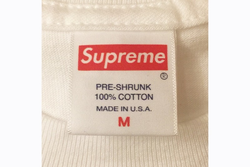 Supreme 2018年春夏コレクションのTシャツタグに誤字があることが判明 小さなミスも見逃さない〈Supreme〉マニアの投稿にヘッズたちが反応 韓国 2018年平昌冬季オリンピック 旧正月 Supreme シュプリーム 2018年春夏コレクション ＠saltyegg Tシャツ デザインタグ 100％COTON 100%コトン 3名のアーティストの正体 HYPEBEAST ハイプビースト