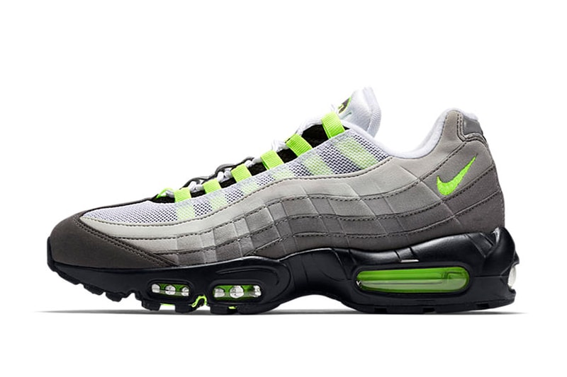 Nike Air Max 95 OG “Neon” の日本国内における復刻リリース情報が解禁 Air Max Dayに向けた怒涛のリリースラッシュに便乗し、〈Nike〉の長い歴史に名を刻むヘッズ垂涎の名作モデルが遂にカムバック Nike ナイキ Air Max Day 3月26日 Air Max 95 OG Neon ビジブルエア 17,280円 2月26日 AM9時 SNKRS Air Jordan 1“Bred Toe” HYPEBEAST ハイプビースト