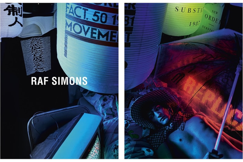 Raf Simons より隅々まで目を凝らしたくなる2018年春夏キャンペーンビジュアルが到着 アジアとヨーロッパの文化を融合させた独創的なラフ・シモンズワールドをチェック Eastpak イーストパック Webster ウェブスター Raf Simons ラフ・シモンズ  2018年春夏キャンペーンビジュアル Calvin Klein カルバン・クライン Willy Vanderperre ウィリー・ヴァンダーピエール  チャイナタウン Joy Division ジョイ・ディヴィジョン New Order ニュー・オーダー Peter Saville ピーター・サヴィル Tシャツ 提灯 傘 HYPEBEAST ハイプビースト