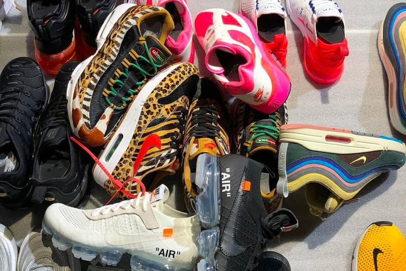 ショーン・ワザーズプーンが年内リリースの Nike Air Max 各種をご紹介 〈Off-White™️〉x Air Vapormaxや『atmos』の“Animal Pack”などがずらり “VOTE FORWARD”の勝者として一躍世界にその名を知らしめたSean Wotherspoon（ショーン・ワザーズプーン）が、年内の発売が予定されている中でも一際激しい争奪戦が繰り広げられるであろうAir Maxの数々を公開してくれた。  SeanのInstagramを見ると、彼がデザインしたマルチカラーコーデュロイのAir Max 97や〈COMME des GARÇONS（コム デ ギャルソン）〉x Air Max 180に加えて、〈Off-White™️（オフホワイト）〉x Vapormaxや『atmos』の“Animal Pack”の一角をなすAir Max 95とAir Max 1の姿を確認することができる。  各スニーカーの発売日には言及されていないものの、スニーカーヘッズたちは楽しみが増えたのではないだろうか。続報が入り次第ニュースを配信していく予定なので、引き続き『HYPEBEAST』のアップデートをお見逃しなく。  筆者としてはAir VaporMax x Air Max 97のマッシュアップモデルが気になっているのだが、果たして同作のリリースはいかに……。