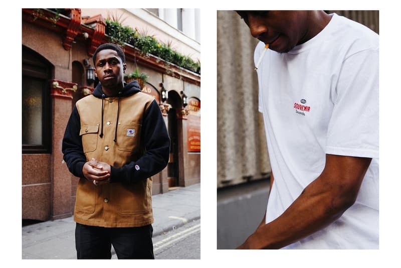 ロンドンの気鋭ブランド Souvenir Works が Carhartt & Champion のアイテムを組み合わせた CHAMPARTT ジャケットをリリース カーハート スーベニア ワークス チャンピオン hypebeast