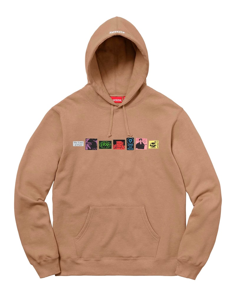 Supreme 2018年春夏コレクション  スウェット 米国に強いメッセージを投げかけるデザインからキング牧師のものまで、名作として語り継がれそうなフーディがずらり 最低でも1点か2点、欲を言えば3点、いや4点……〈Supreme（シュプリーム）〉のスウェットはとにかく購入できる限り購入したい、人気中の人気、王道中の王道商品だ。あえて初めにお伝えしておくが、2018年春夏コレクションではボックスロゴは登場しない模様。だが、ティーザーのインナーに採用されていたマーブルカラーのフーディに加え、「illegal business controls America.（違法なビジネスがアメリカを操作している）」という尖ったメッセージをプリントしたもの、さらにはキング牧師ことMartin Luther King, Jr.（マーティン・ルーサー・キング・ジュニア）をマルチで配した逸品まで、ボックスロゴ級に購買意欲を駆り立てられ、名作として語り継がれそうなアイテムが多数ラインアップしている。また、〈Champion（チャンピオン）〉とのコラボスウェットも非常にユニークなデザインで展開され、特にクルーネックの3段プリントは即完必至だろう。  アイテム選びに頭を悩ませる〈Supreme〉2018年春夏コレクションのスウェット各種はもちろんのこと、以下リストからルックブックならびにその他のアイテム一覧も隈なくチェックしておくべし。