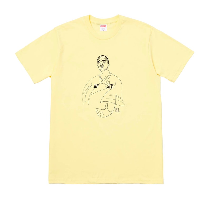 Supreme 2018年春夏コレクション Tシャツ 今は亡きProdigyに捧げるトリビュートTシャツに加えて、ポール・セザンヌの作品『トランプをする人々』をフィーチャーしたものも 来る2月17日（土）、遂に〈Supreme（シュプリーム）〉の2018年春夏コレクションの火蓋が切られる。今季登場するTシャツも、非常に濃密なラインアップに。噂によると、“Chicken Dinner Tee”と呼ばれているチキン料理をフィーチャーしたシュールなもの、そして今は亡きMobb Deep（モブ・ディープ）のProdigy（プロディジー）に捧げるトリビュートTシャツは、#WEEK1に登場するとのこと。また、首裏に「fuck the world.」のメッセージを添え、胸元に小ぶりなブランドロゴを配置したシンプルなアイテムや、クラゲプリント、さらにはフランズ人画家Paul Cézanne（ポール・セザンヌ）の『トランプをする人々』をグラフィックとして採用したアートTシャツなども優先してカートインしたいところだ。  上のフォトギャラリーから各種Tシャツのデザインをチェックしたあとは、以下のルックブックとカテゴリー別のアイテム一覧にも目を通し、早めに購入の優先順位を決めておくのが得策だろう。