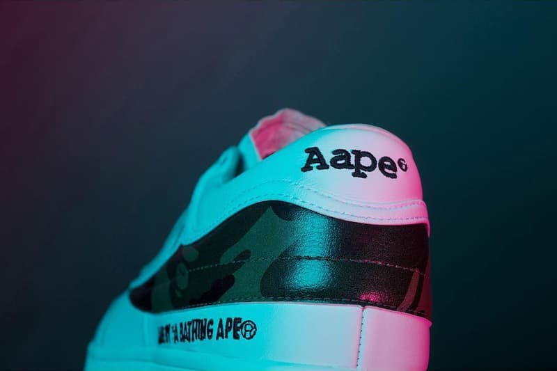 AAPE by A Bathing Ape x FILA Original Tennis Sneaker White Camo First Look