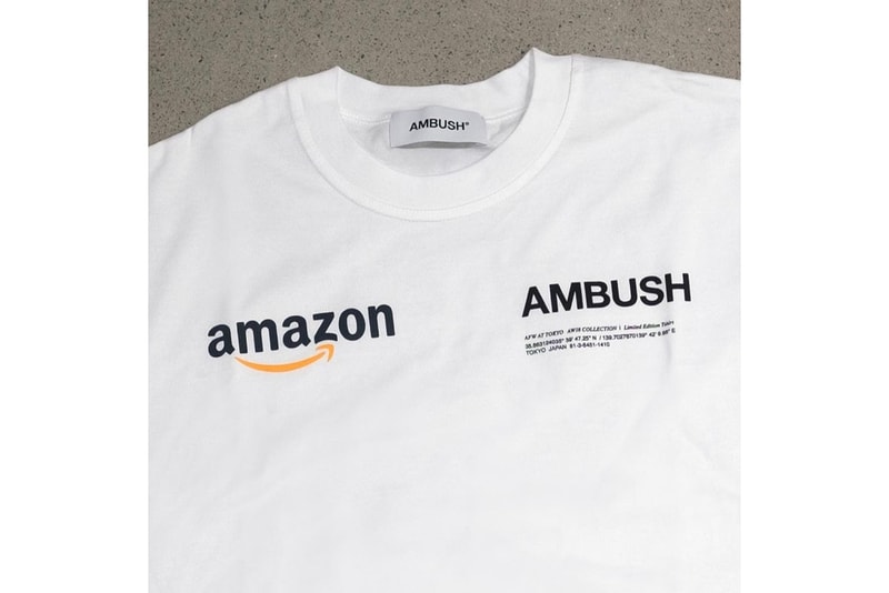 AMBUSH®️ x Amazon によるコラボフーディ＆Tシャツが誕生？ コレクションピースではなく、東コレで限定発売されることが濃厚 3月19日（月） 東京ファッションウィーク AT TOKYO YOON ユン VERVAL バーバル AMBUSH®️ アンブッシュ Amazon アマゾン Instagram Tシャツ フーディ WORK HARD, HAVE FUN. MAKE HISTORY よく働け。楽しめ。歴史を作れ。 HYPEBEAST ハイプビースト インスタグラム