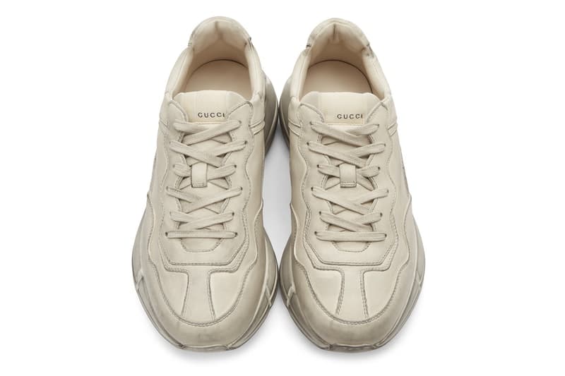 Gucci からシーンで話題沸騰中のヴィンテージ加工を施した新作 Rhyton がリリース 〈Vetements〉や〈Balenciaga〉に次ぐブレイクスニーカーが誕生か? Kim Jones ダッドスニーカー チャンク キム・ジョーンズ Demna Gvasalia デムナ・ヴァザリア Gucci グッチ シンボリック Rhyton リュトン イタリアメイド ヴィンテージレザー Vetements ヴェトモン Balenciaga バレンシアガ One Direction 新広告塔 ワン・ダイレクション Harry Styles ハリー・スタイルズ HYPEBEAST ハイプビースト