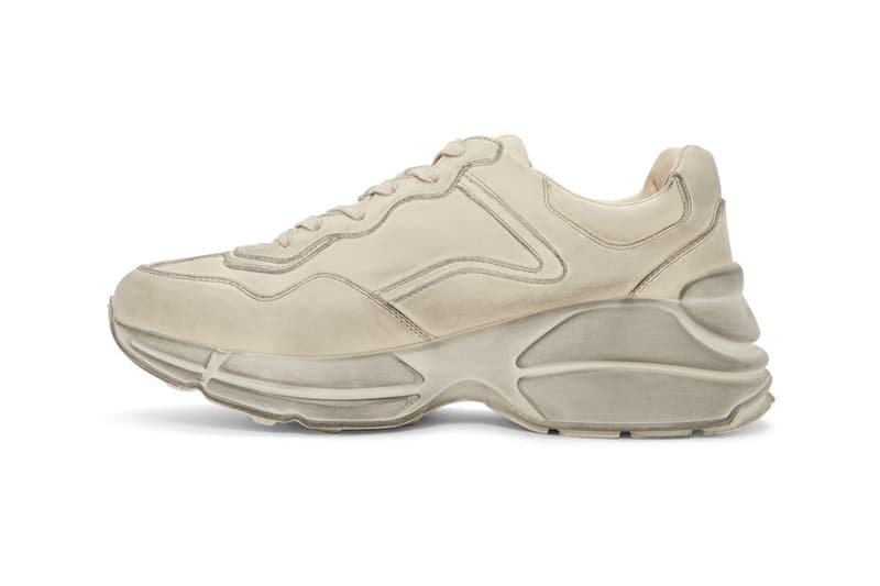 Gucci からシーンで話題沸騰中のヴィンテージ加工を施した新作 Rhyton がリリース 〈Vetements〉や〈Balenciaga〉に次ぐブレイクスニーカーが誕生か? Kim Jones ダッドスニーカー チャンク キム・ジョーンズ Demna Gvasalia デムナ・ヴァザリア Gucci グッチ シンボリック Rhyton リュトン イタリアメイド ヴィンテージレザー Vetements ヴェトモン Balenciaga バレンシアガ One Direction 新広告塔 ワン・ダイレクション Harry Styles ハリー・スタイルズ HYPEBEAST ハイプビースト