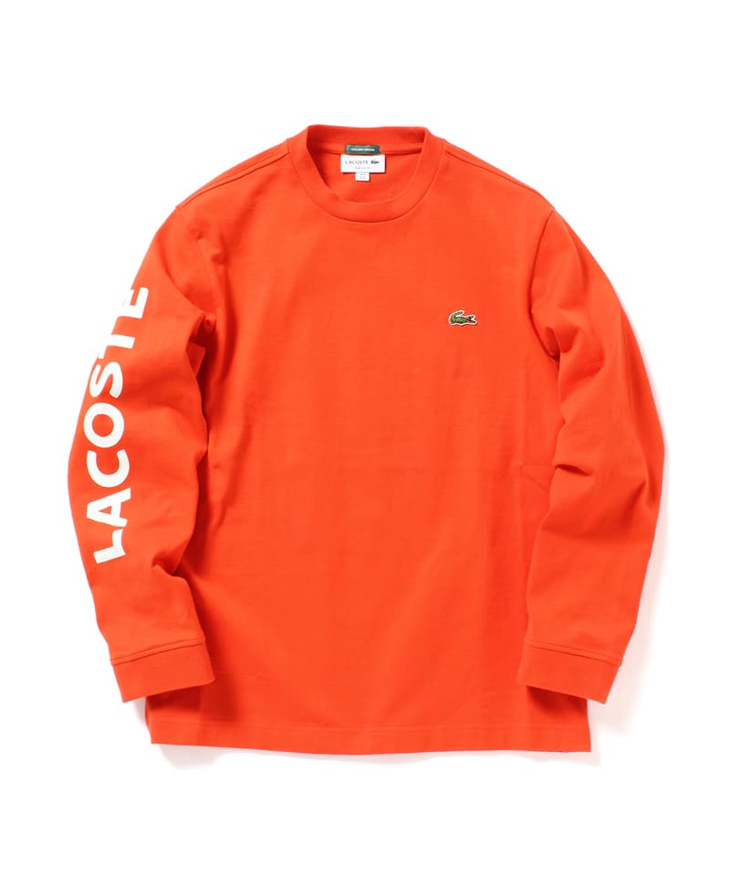 BEAMS が春夏シーズンのお伴に Lacoste のタイムレスな別注コレクションをリリース マリンなアイテムをワイドシルエット且つヘビーウェイトで仕上げた正真正銘のマストハブ メンズウェアを幅広く見渡してみても、〈Lacoste(ラコステ)〉はストリートヘッズから紳士な男性にまで愛される数少ないブランドのひとつだろう。そこで『BEAMS(ビームス)』は2018年春夏シーズンの一環として、文字通り“ワードローブのマストハブ”であるフランスの老舗ブランドに別注を依頼。“クラシックヨットクラブ”と題した本コレクションでは、素材に太番手の天竺を使用し、男らしいヘビーウェイトな仕上がりを意識して、ポロシャツ、S/S&L/S Tシャツ、パーカの全4型を展開する。 マリンなアイテムをワイドシルエットに変更することで、ストリートにもがっちりハマる各アイテムは、現在『BEAMS』のオンラインストアで先行予約を受付中。グラフィカルなアイテムもいいが、程よく品もあり、持っておいて損はない別注なので、筆者からは前向きな検討をオススメしたい。 あわせて、“コマーシャル”と“広告”というキーワードのもとに製作された『BEAMS』x祐天寺の美容室『Guru’s Cut & Stand』のコラボコレクションもお見逃しなく。 オレンジ ネイビー カーキ ホワイト 白 ブラック 黒 HYPEBEAST ハイプビースト