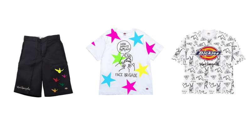 28インチ Dickies マークゴンザレス コラボ ハーフパンツ　ブラック mark gonzales ディッキーズの通販