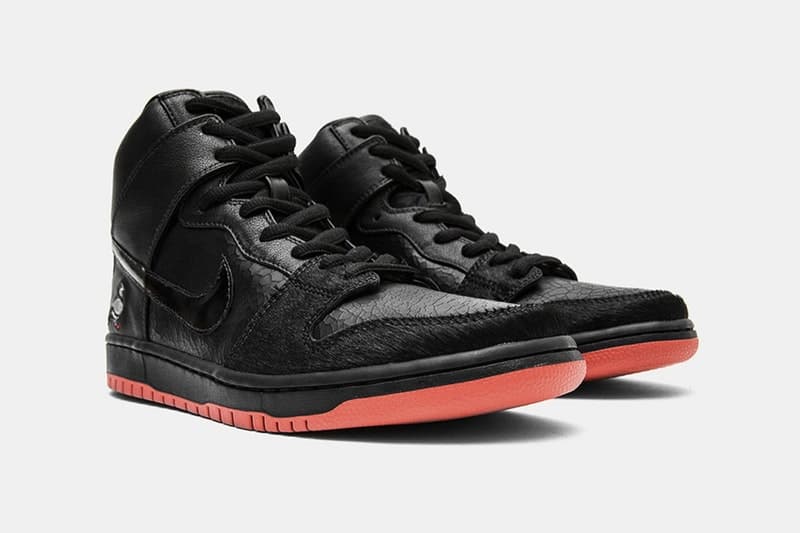 ジェフ・ステイプルが Nike SB との新作コラボフットウェア Dunk High “Black Pigeon” を公開 クラッキングレザーとポニーヘアを組み合わせた艶アッパーで玄人好みの1足に
