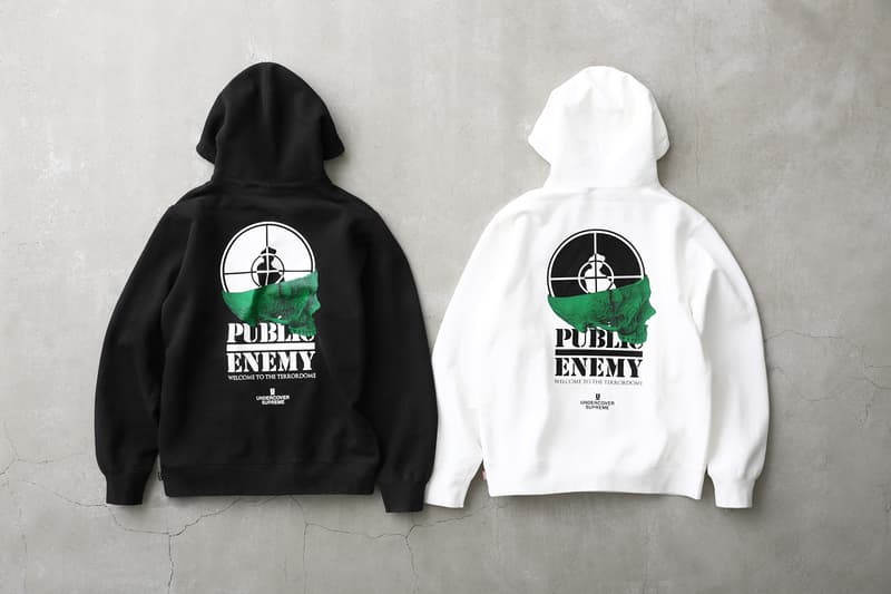 Supreme x UNDERCOVER x Public Enemy のルックブック&アイテム一覧が解禁 英国シューズメーカー〈Dr.Martens〉を迎えたコラボシューズを含む豪華ラインアップの国内リリース情報も解禁 Nike ナイキ NBA Supreme シュプリーム UNDERCOVER アンダーカバー ヒップホップユニット Public Enemy パブリック エナミー 3rdアルバム Fear of a Black Planet グラフィック ダウンジャケット ベスト モッズコート スウェットセットアップ 開襟シャツ カーゴパンツ ロングスリーブTシャツ Dr.Martens ドクターマーチン コラボ3ホールブーツ ネックレス ラグ HYPEBEAST ハイプビースト