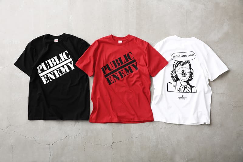 Supreme x UNDERCOVER x Public Enemy のルックブック&アイテム一覧が解禁 英国シューズメーカー〈Dr.Martens〉を迎えたコラボシューズを含む豪華ラインアップの国内リリース情報も解禁 Nike ナイキ NBA Supreme シュプリーム UNDERCOVER アンダーカバー ヒップホップユニット Public Enemy パブリック エナミー 3rdアルバム Fear of a Black Planet グラフィック ダウンジャケット ベスト モッズコート スウェットセットアップ 開襟シャツ カーゴパンツ ロングスリーブTシャツ Dr.Martens ドクターマーチン コラボ3ホールブーツ ネックレス ラグ HYPEBEAST ハイプビースト