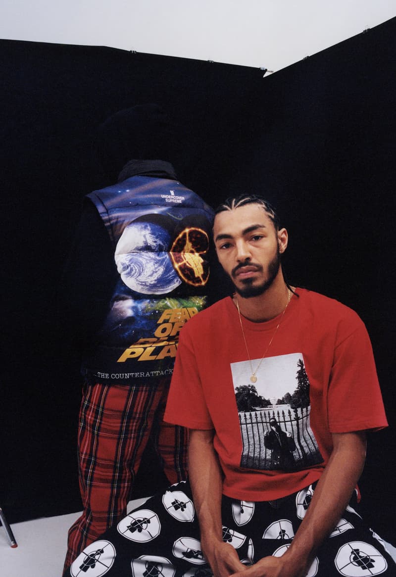 Supreme x UNDERCOVER x Public Enemy のルックブック&アイテム一覧が解禁 英国シューズメーカー〈Dr.Martens〉を迎えたコラボシューズを含む豪華ラインアップの国内リリース情報も解禁 Nike ナイキ NBA Supreme シュプリーム UNDERCOVER アンダーカバー ヒップホップユニット Public Enemy パブリック エナミー 3rdアルバム Fear of a Black Planet グラフィック ダウンジャケット ベスト モッズコート スウェットセットアップ 開襟シャツ カーゴパンツ ロングスリーブTシャツ Dr.Martens ドクターマーチン コラボ3ホールブーツ ネックレス ラグ HYPEBEAST ハイプビースト