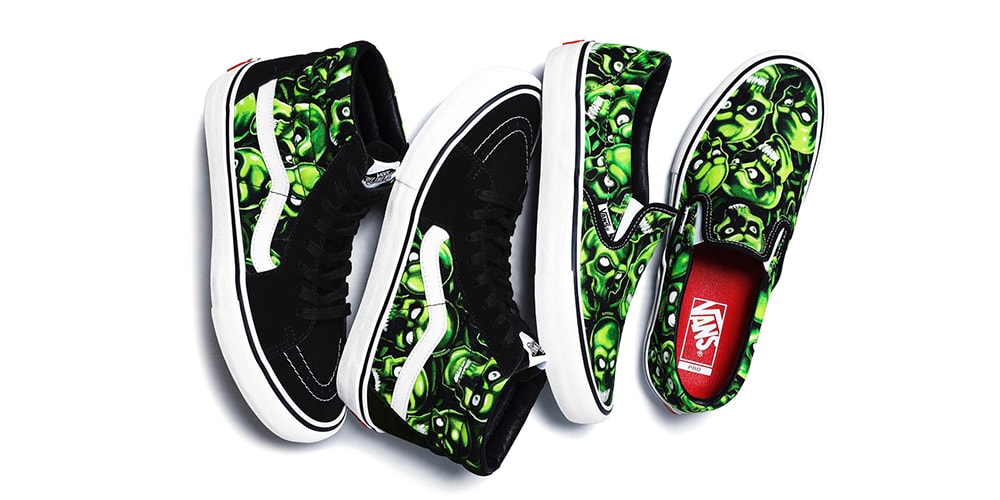 Supremeがスカルプリントを用いたVansとの最新コラボシューズを発表 