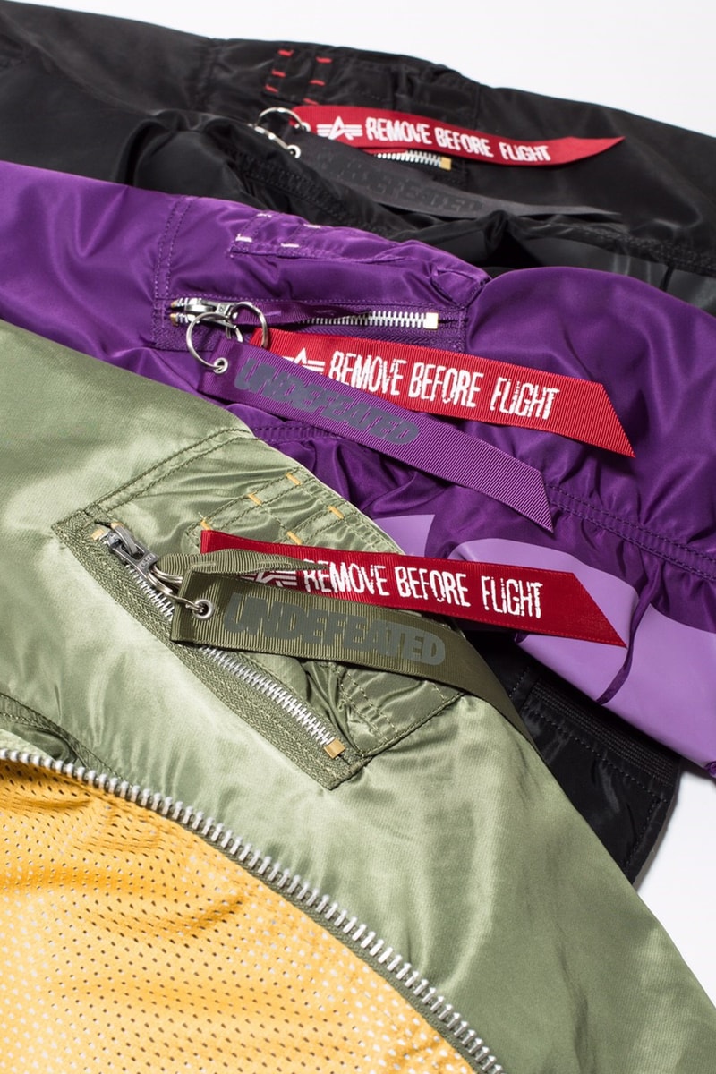 UNDEFEATED x Alpha Industries より都会的に昇華したコラボ MA-1 ジャケットが登場 リバーシブル仕様や腕元に配したリフレクタープリントで定番アイテムを今風にアレンジ