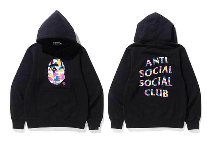 Anti Social Social Club が BAPE®️ とのコラボコレクションの公式ビジュアルを解禁 お馴染み〈ASSC〉のブランディングとエイプヘッドを配したフーディや総柄キャップなど、全3型のコラボアイテムがラインアップ Anti Social Social Club アンチ・ソーシャル・ソーシャル・クラブ Instagram BAPE®️ ベイプ A BATHING APE®️ BAPE STORE®️ LOS ANGELES エイプヘッド ASSC ブランディング フーディ プリントTシャツ 6パネルキャップ HYPEBEAST ハイプビースト