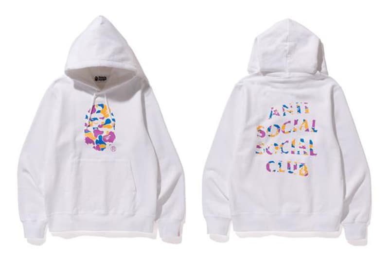 Anti Social Social Club が BAPE®️ とのコラボコレクションの公式ビジュアルを解禁 お馴染み〈ASSC〉のブランディングとエイプヘッドを配したフーディや総柄キャップなど、全3型のコラボアイテムがラインアップ Anti Social Social Club アンチ・ソーシャル・ソーシャル・クラブ Instagram BAPE®️ ベイプ A BATHING APE®️ BAPE STORE®️ LOS ANGELES エイプヘッド ASSC ブランディング フーディ プリントTシャツ 6パネルキャップ HYPEBEAST ハイプビースト