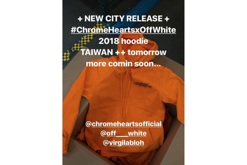 Off-White™️ x Chrome Hearts によるコラボフーディが遂に日本上陸 数量限定なので気になる方は最寄りの店舗まで足を運んでみては？ Nike ナイキ Air VaporMax “White” Virgil Abloh ヴァージル・アブロー Off-White™️ オフホワイト Chrome Hearts クロムハーツ コラボフーディ フランス パリ Instagram ストレンジャー・シングス Millie Bobby Brown ミリー・ボビー・ブラウン ストーリーズ機能 日本 韓国 東京 原宿 銀座 名古屋 大阪 神戸 大名 天神 HYPEBEAST ハイプビースト