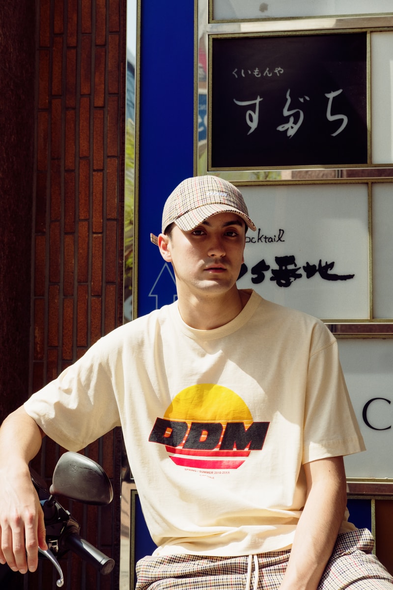 ユース世代に古き良き80年代の魅力を伝える DRÔLE DE MONSIEUR 2018年春夏カプセルコレクション 日本で撮影されたルックブックではヴィンテージを彷彿させるアイコニックなサンセットロゴをフィーチャー
