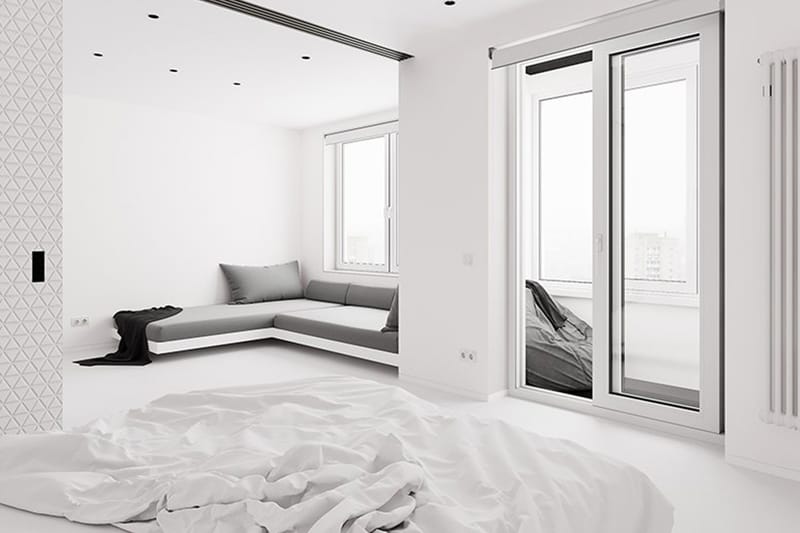 ロシアの閑静な住宅街に白を基調としたミニマルすぎるアパートが誕生