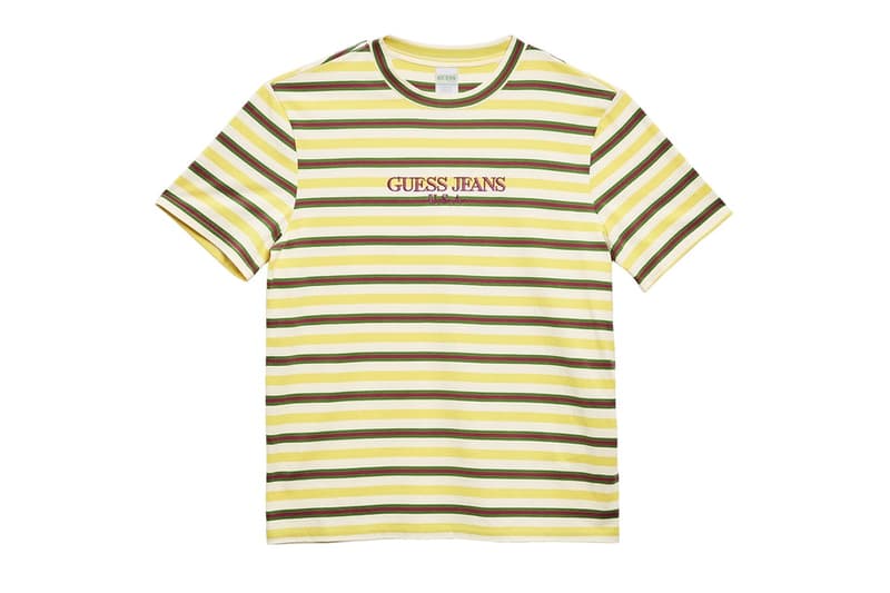ショーン・ワザーズプーン x GUESS Jeans U.S.A. のコラボTシャツ一覧 西海岸の陽気な雰囲気を体現した夏にガシガシ着たいS/S Tシャツが豊富にラインアップ 先日、“VOTE FORWARD”の覇者として一躍世界にその名を知らしめたSean Wotherspoon(ショーン・ワザーズプーン)は、〈GUESS Jeans U.S.A.(ゲス ジーンズ U.S.A.)〉とのコラボレーションを予告するティーザーを投稿していた。本稿では、そのコレクションにラインアップするTシャツにクローズアップしたい。 人気の中心は『Round Two』のオーナーらしく、ボディ、袖、衿のリブ、ロゴで配色を変えたカラフルなS/Sだろう。また、ボーダーTシャツはピッチ違いで2種類。そして、コレクションタイトルである“GUESS Farmers Market”の文字をU字状に背面プリントした一枚は、パイナップルのアクセントがトロピカルな印象を与えてくれる。 夏にガシガシ愛用したい注目のダブルネームは、5月5日(現地時間)より発売開始。これまでの〈GUESS〉の動きを見ると、日本へのデリバリーにはタイムラグがあるはずなので、詳細はブランドからのアップデートを待とう。 あわせて、クラシカルなストリートスタイルを提案する〈GUESS GREEN LABEL〉の最新コレクションもお見逃しなく。