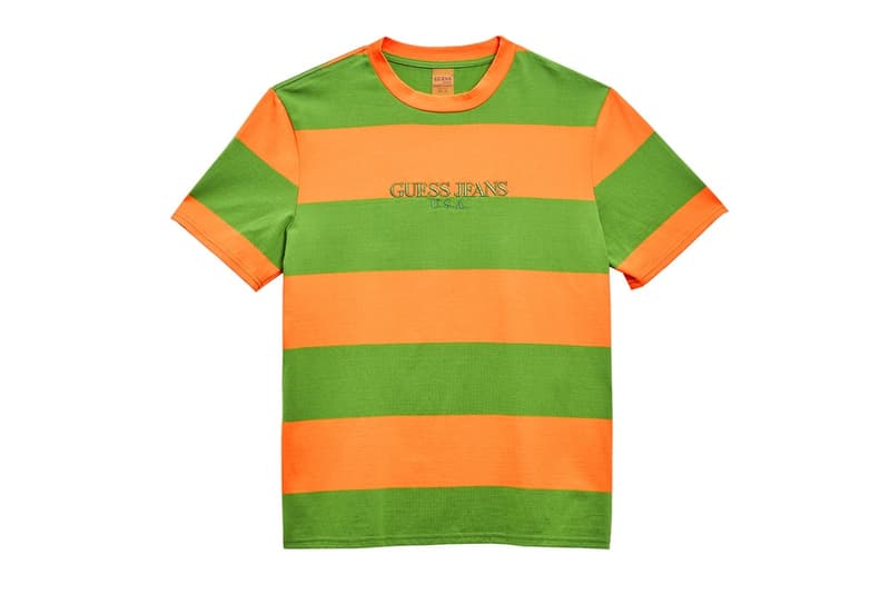 ショーン・ワザーズプーン x GUESS Jeans U.S.A. のコラボTシャツ一覧 西海岸の陽気な雰囲気を体現した夏にガシガシ着たいS/S Tシャツが豊富にラインアップ 先日、“VOTE FORWARD”の覇者として一躍世界にその名を知らしめたSean Wotherspoon(ショーン・ワザーズプーン)は、〈GUESS Jeans U.S.A.(ゲス ジーンズ U.S.A.)〉とのコラボレーションを予告するティーザーを投稿していた。本稿では、そのコレクションにラインアップするTシャツにクローズアップしたい。 人気の中心は『Round Two』のオーナーらしく、ボディ、袖、衿のリブ、ロゴで配色を変えたカラフルなS/Sだろう。また、ボーダーTシャツはピッチ違いで2種類。そして、コレクションタイトルである“GUESS Farmers Market”の文字をU字状に背面プリントした一枚は、パイナップルのアクセントがトロピカルな印象を与えてくれる。 夏にガシガシ愛用したい注目のダブルネームは、5月5日(現地時間)より発売開始。これまでの〈GUESS〉の動きを見ると、日本へのデリバリーにはタイムラグがあるはずなので、詳細はブランドからのアップデートを待とう。 あわせて、クラシカルなストリートスタイルを提案する〈GUESS GREEN LABEL〉の最新コレクションもお見逃しなく。