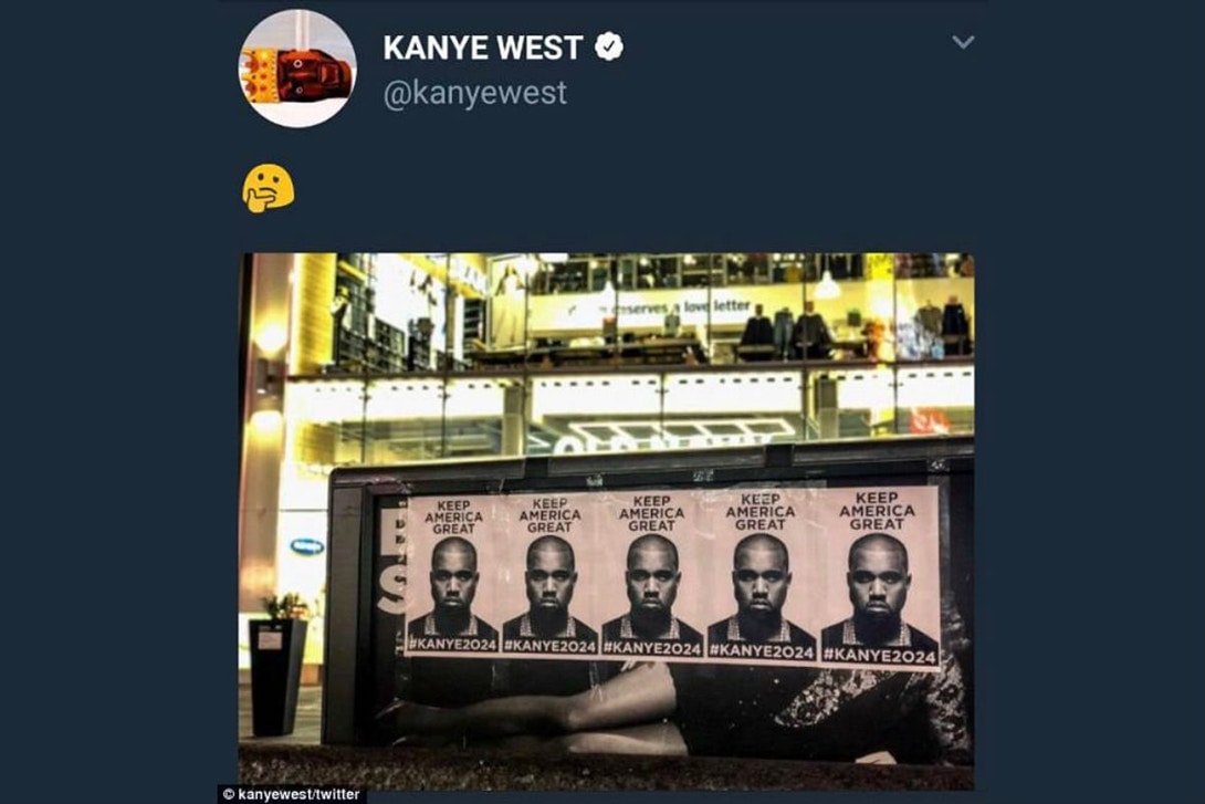 アメリカ各地の街中に Kanye West の政界進出を匂わせるポスターが突如出現 カニエ・ウェスト 大統領 HYPEBEAST ハイプビースト