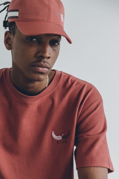 KITH がトレンドアイテムに焦点を当てた最新カプセル “Tracksuit Program” を発表  独特なカラーパレットを採用した玄人必見のアパレルウェアがずらり Nike ナイキ Timberland ティンバーランド Champion チャンピオン Makavelic マキャベリック adidas アディダス Columbia コロンビア コラボレーター ロニー・ファイグ KITH キス Tracksuit Program Brick Dust 赤茶 Vintage Violet 薄紫 Sage Tan トラックスーツ ハーフジップジャケット フーディ Tシャツ キャップ アパレルウェア Fred Perry フレッド・ペリー 月桂樹 65ドル 約7,102円 225ドル 約24,585円 4月27日 オンラインストア HYPEBEAST ハイプビースト
