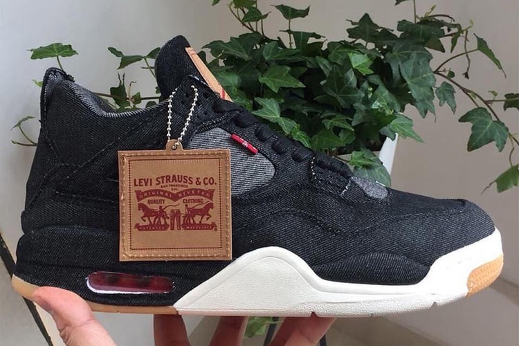 Levi's® x Jordan Brand Air Jordan 4 “Black” の実物画像が初公開