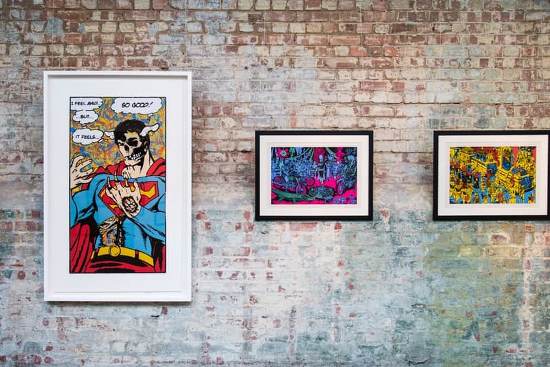 ブロンディ・マッコイやマーク・ゴンザレスら豪華著名人によるアート展 “426m2” に潜入 総勢34名のアート作品がランダムに敷き詰められたストリートな空間をチェック StolenSpace Gallery South Bank LONG LIVE SOUTH BANK 総勢34名 アートエキシビジョン 426m2 スケートデッキ 個性豊かなグラフィック スカルプチャー All a Tremulous Heart Requires Blondey McCoy ブロンディ・マッコイ Gonz ゴンズ Mark Gonzales マーク・ゴンザレス ドラムンベースの帝王 DJ/プロデュサー Goldie ゴールディー ストリートアーティスト D*Face ディフェイス ウィートペーストアーティスト Shepard Fairey シェパード・フェアリー HYPEBEAST ハイプビースト