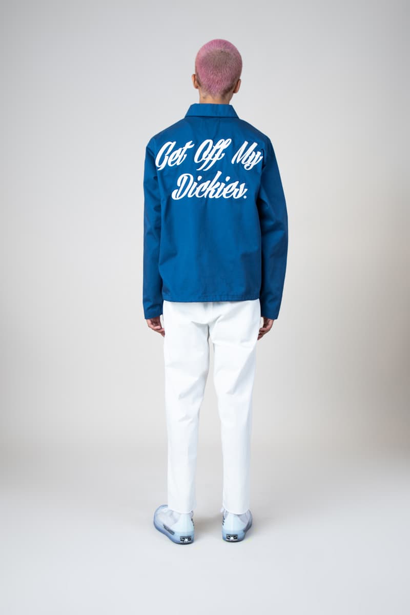 Dickies x UNION LA より古典的なアイテムを現代的に再構築した最新カプセルが登場 懐かしさを感じる色使いとアイコニックなロゴを際立たせた新感覚なワークウェアを提案 KAWS UNION ユニオン Noah ノア ROKIT ロキット Chris Gabbs クリス・ギブス UNION Los Angeles Dickies ディッキーズ GET OFF MY DICKIES コーチジャケット ボタンダウンシャツ フーディ ロングスリーブTシャツ ロゴTシャツ キャップ パステルカラー オンラインストア HYPEBEAST ハイプビースト