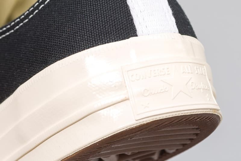 PLAY COMME des GARÇONS x Converse による最新コラボフットウェアが計4型ゲリラリリース ヴァージルコラボでも話題沸騰中のChuck Taylor ‘70をベースモデルに採用 CDG COMME des GARÇONS コム デ ギャルソン ワンポイント Converse コンバース グラフィックアーティスト Filip Pagowski フィリップ・パゴウスキー ハートロゴを Virgil Abloh ヴァージル・アブロー Chuck Taylor ‘70 Hi Low ブラック ホワイト 125ドル 約13,685円 HYPEBEAST ハイプビースト
